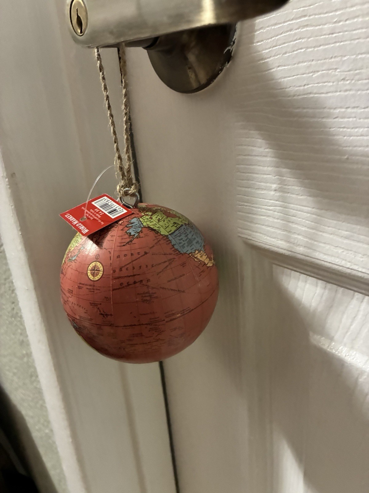 Decorative Ornament Globe From World Market Pink