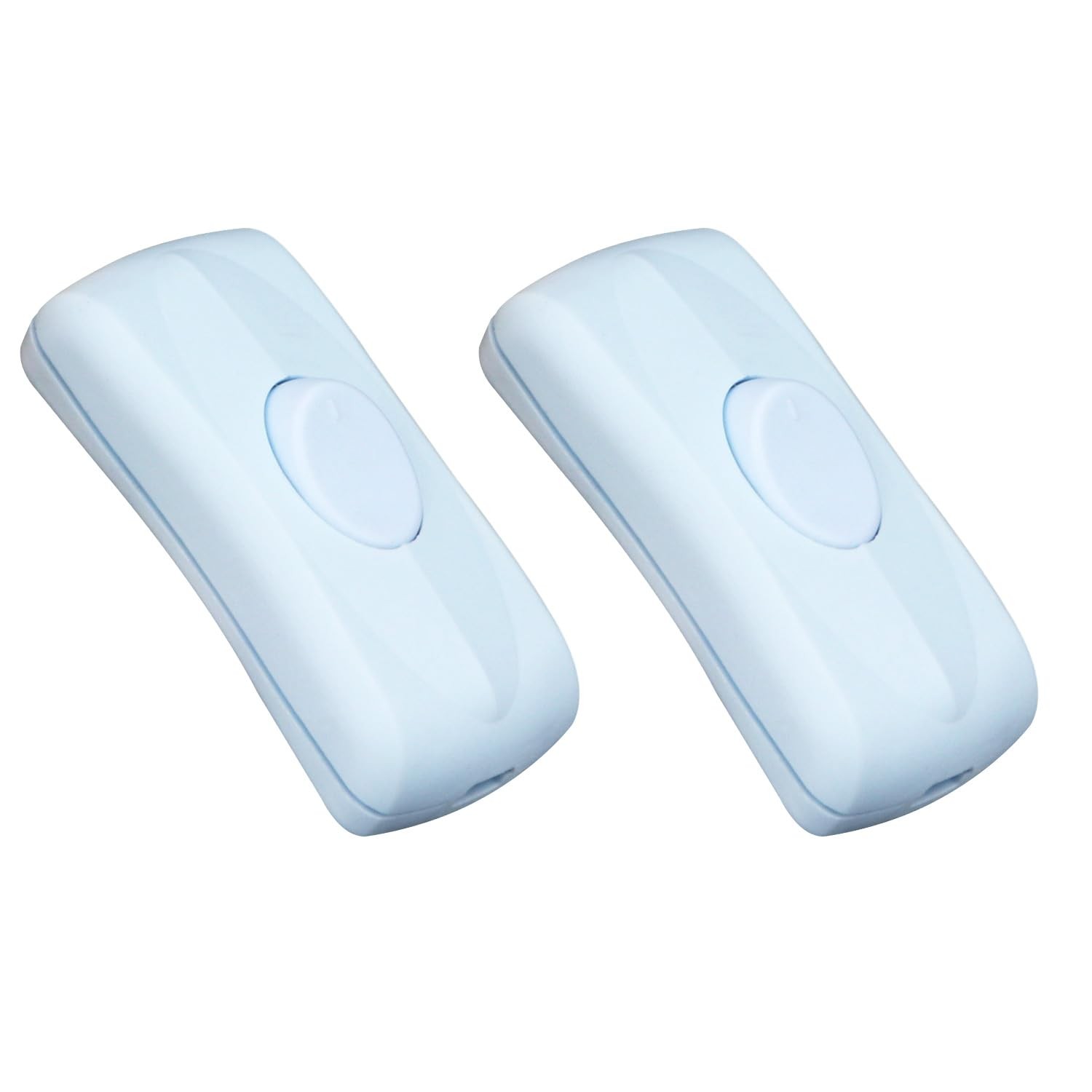 Helunsi 2 Pcs Inline Switch, Cord Appliance White 2 Regular,