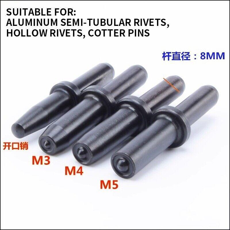 Pneumatic Straight Riveter GB827 Split Pin Air Hammer with 8Pcs Head Solid Semi