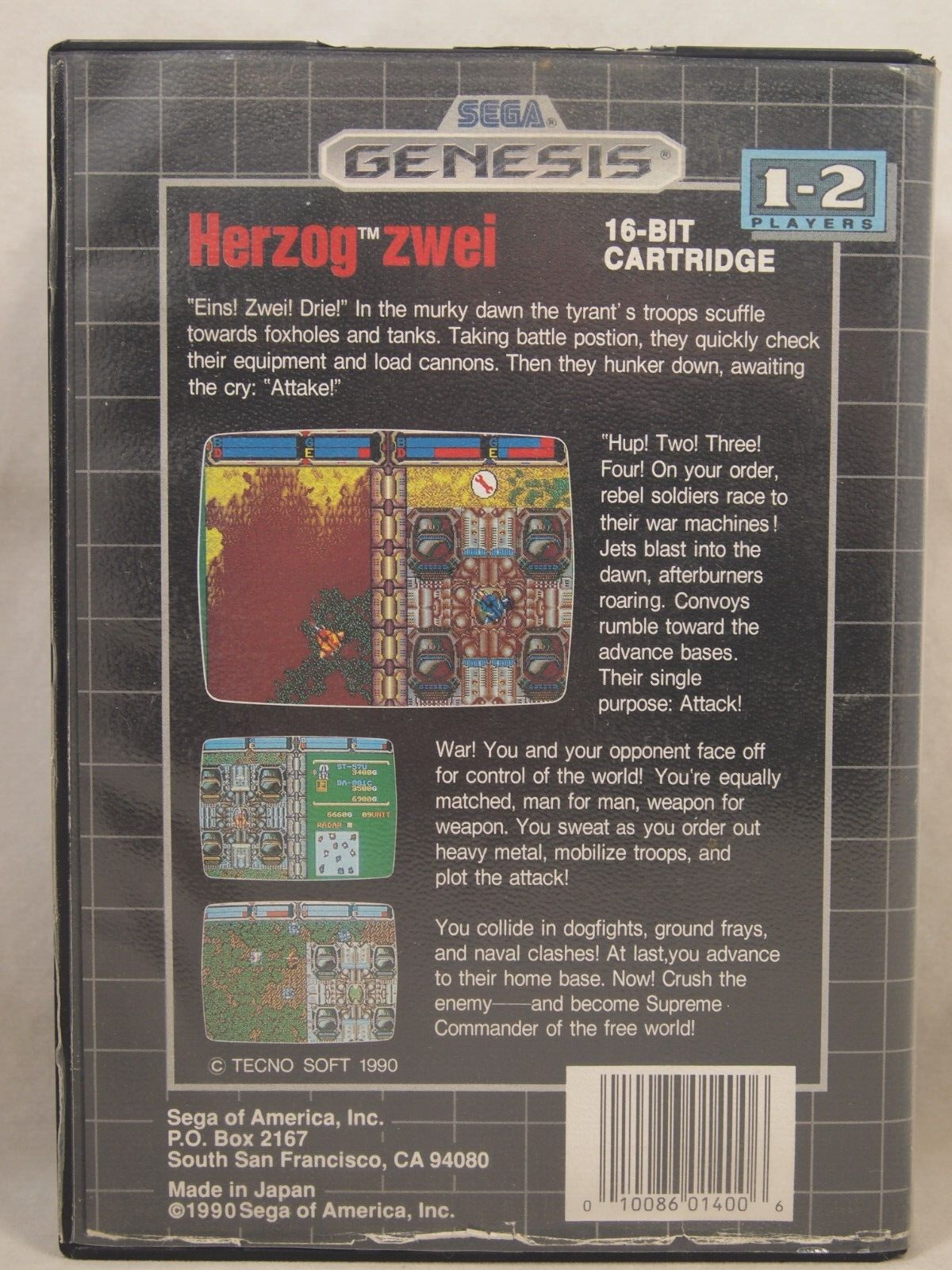 Herzog Zwei Case (SEGA Genesis) Authentic BOX ONLY