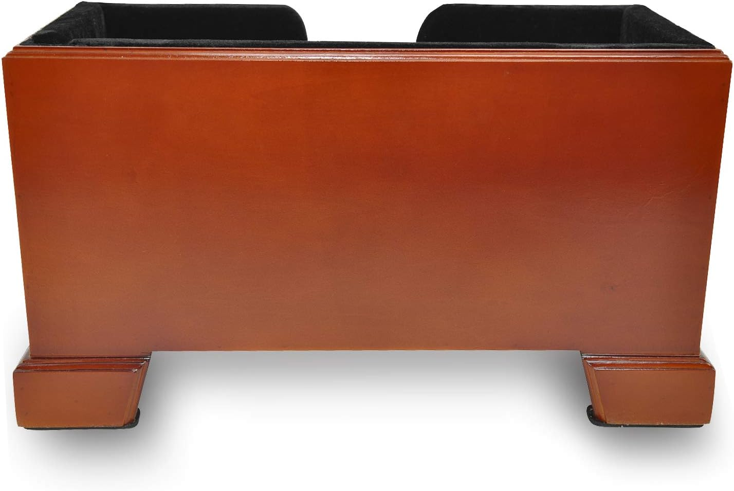STC02 4/4 Full Size Burgundy Wooden Cello Box Stand, Black Premium Velvet Plush