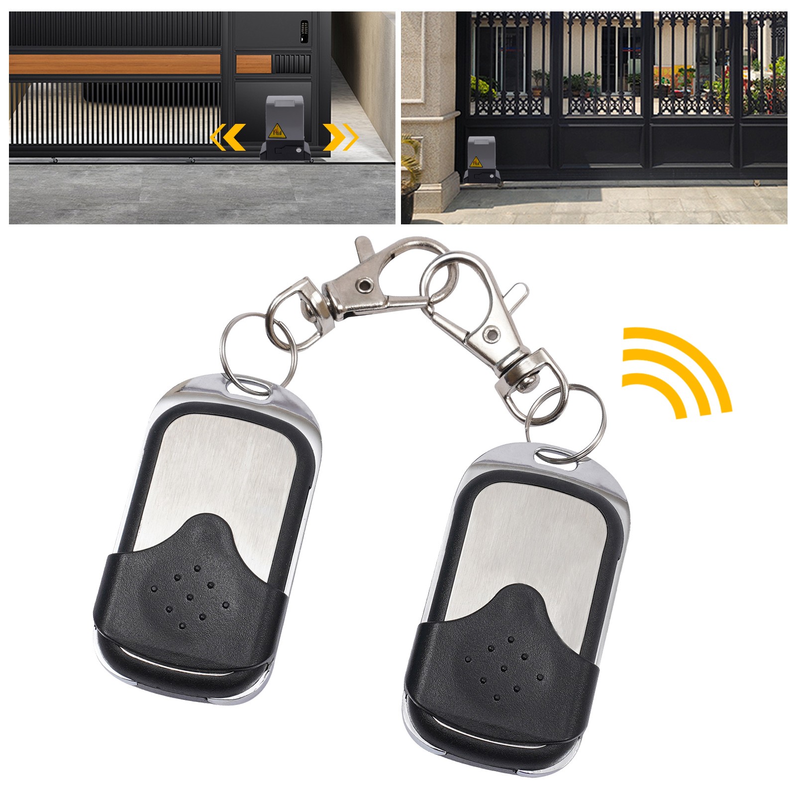 2pcs Electric Remote Control Kit Automatic Sliding Gate Wireless Key Fob Opener