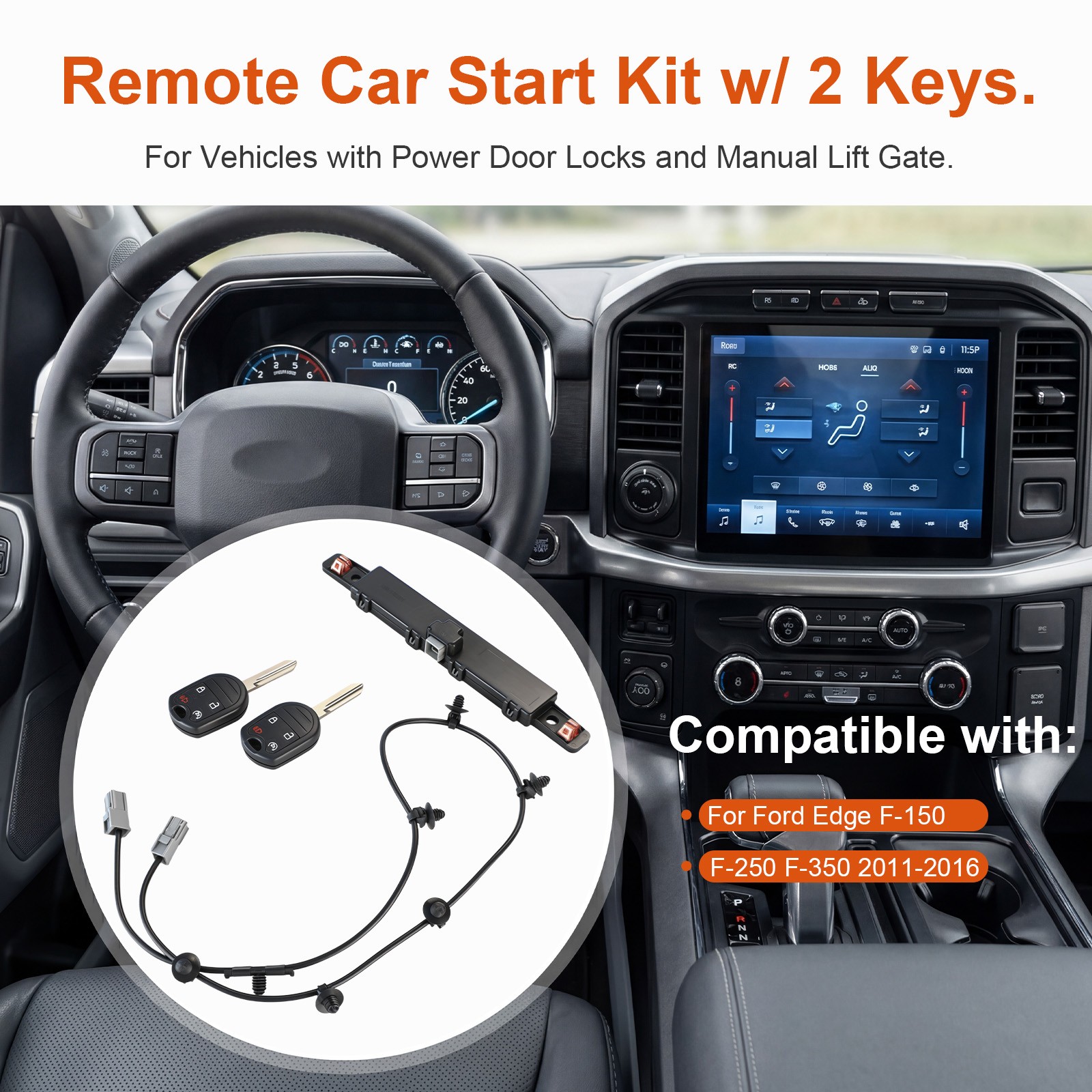 Car Auto Remote Start System Kit w/ Key Wire for Ford Edge F150 BC3Z-19G364-A