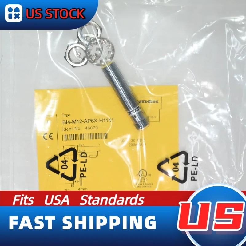 New Turck BI4-M12-AP6X-H1141 Metal Prox Switch IP67 NPN US Stock Fast Ship In TX