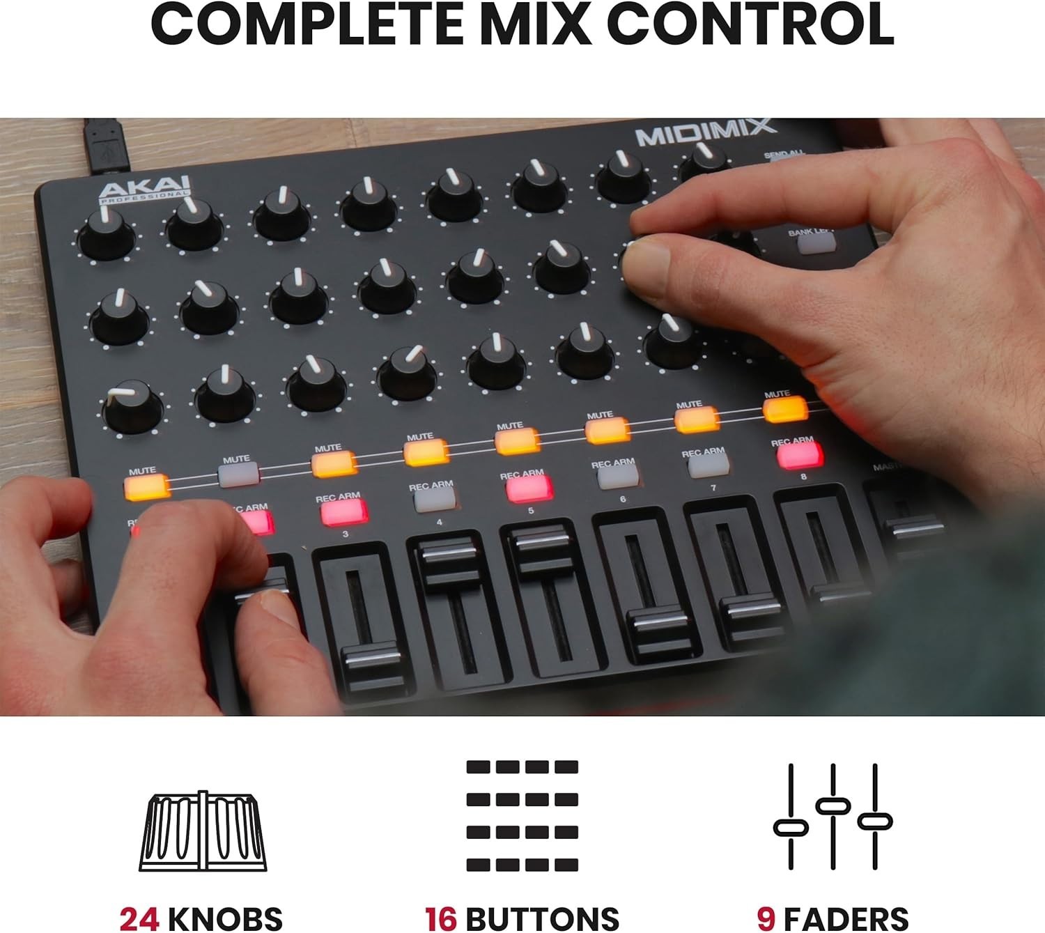 Ultra-Portable MIDI Mixer with 1 to 1 Mapping for Effortless Ableton Live Use