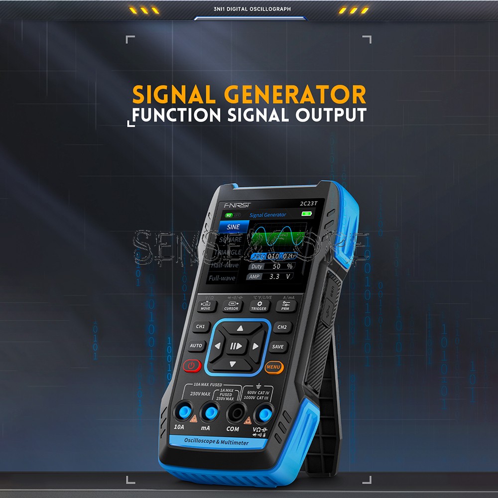 FNIRSI 2C23T 3-in-1 Digital Oscilloscope Multimeter Function Signal Generator US