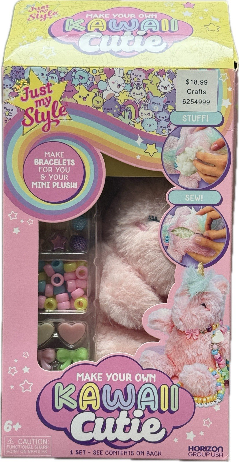 Just My Style Make Your Own Kawaii Cutie Mini Plush Craft Kit with Bracelets