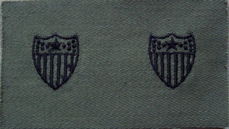 US Army Adjutant General Corps Subdued Cloth Insignia New Old Stock Pair