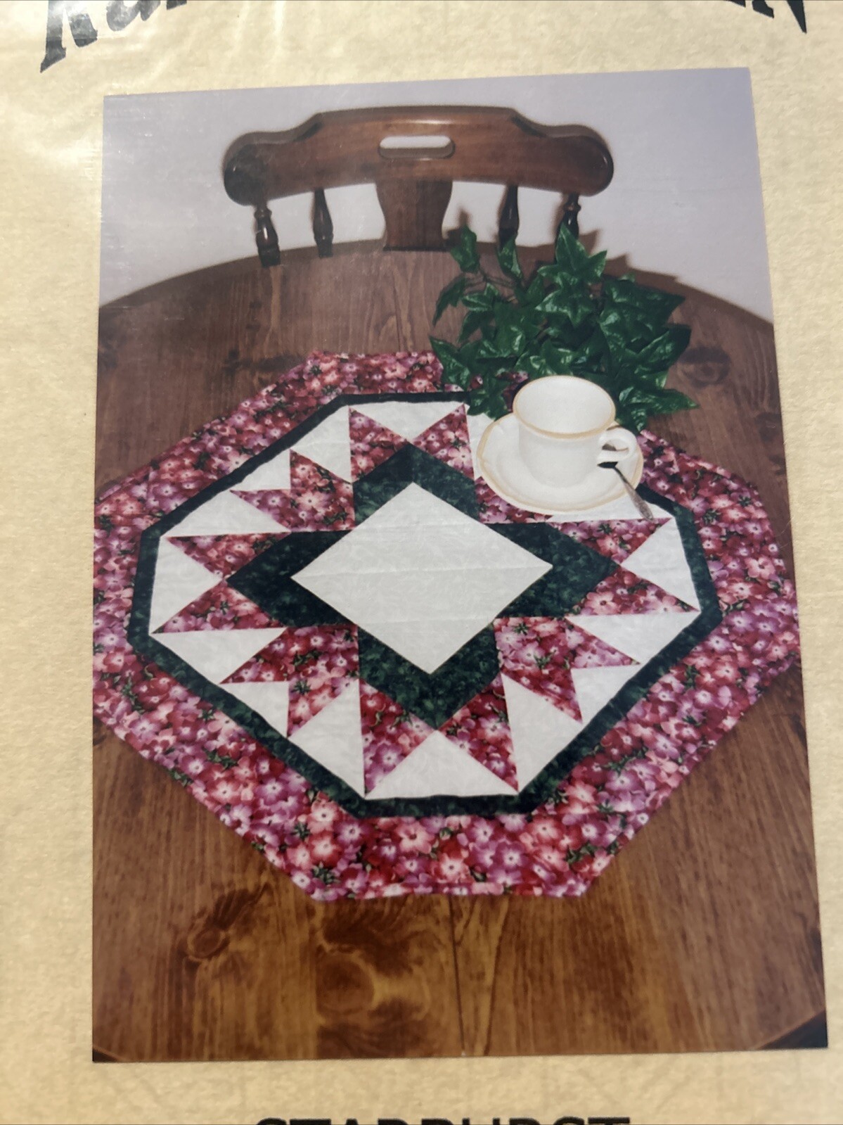 Starburst Tablemat Pattern #982 Kuntry Quiltin New