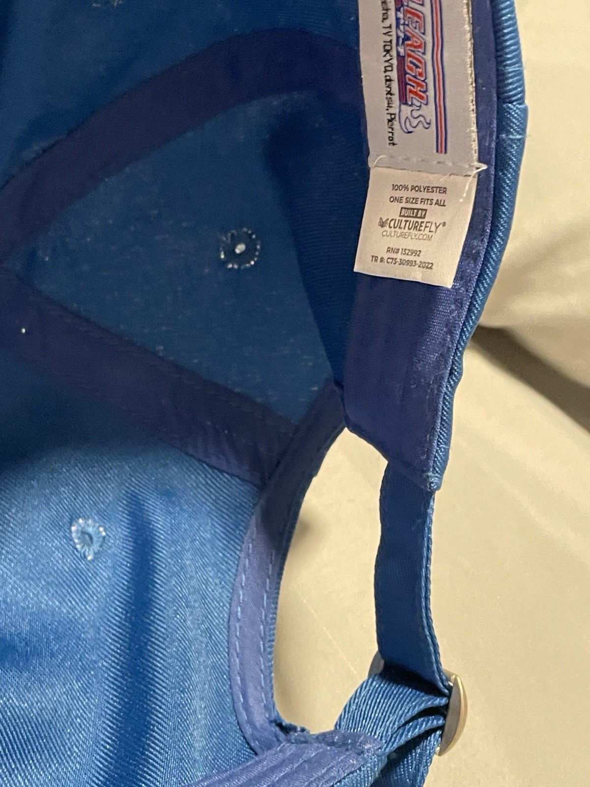 boys bleach baseball cap blue adjustable strap