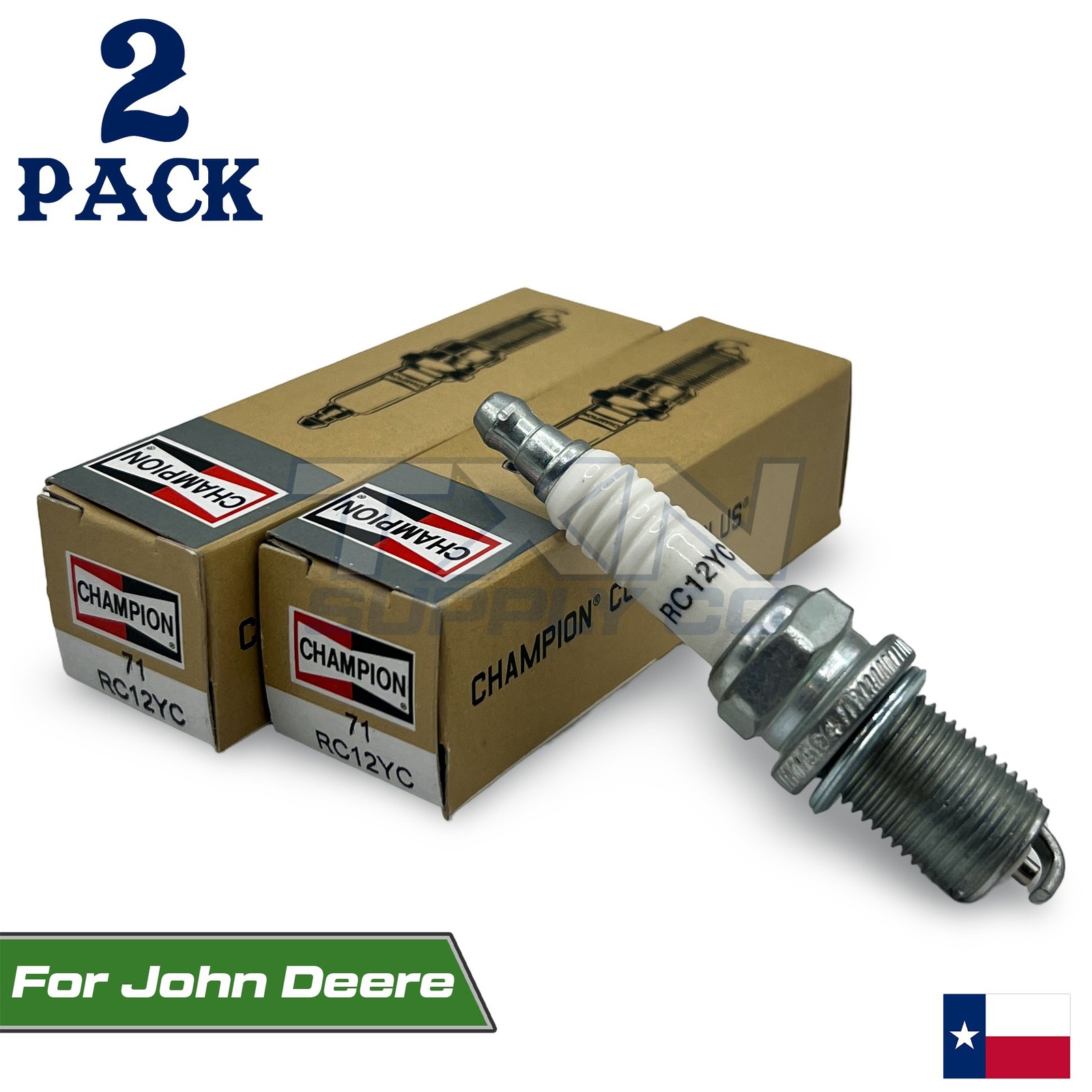 Champion 71 Spark Plug RC12YC - 2 Pack - For Briggs & Stratton 72347GS, 792015,