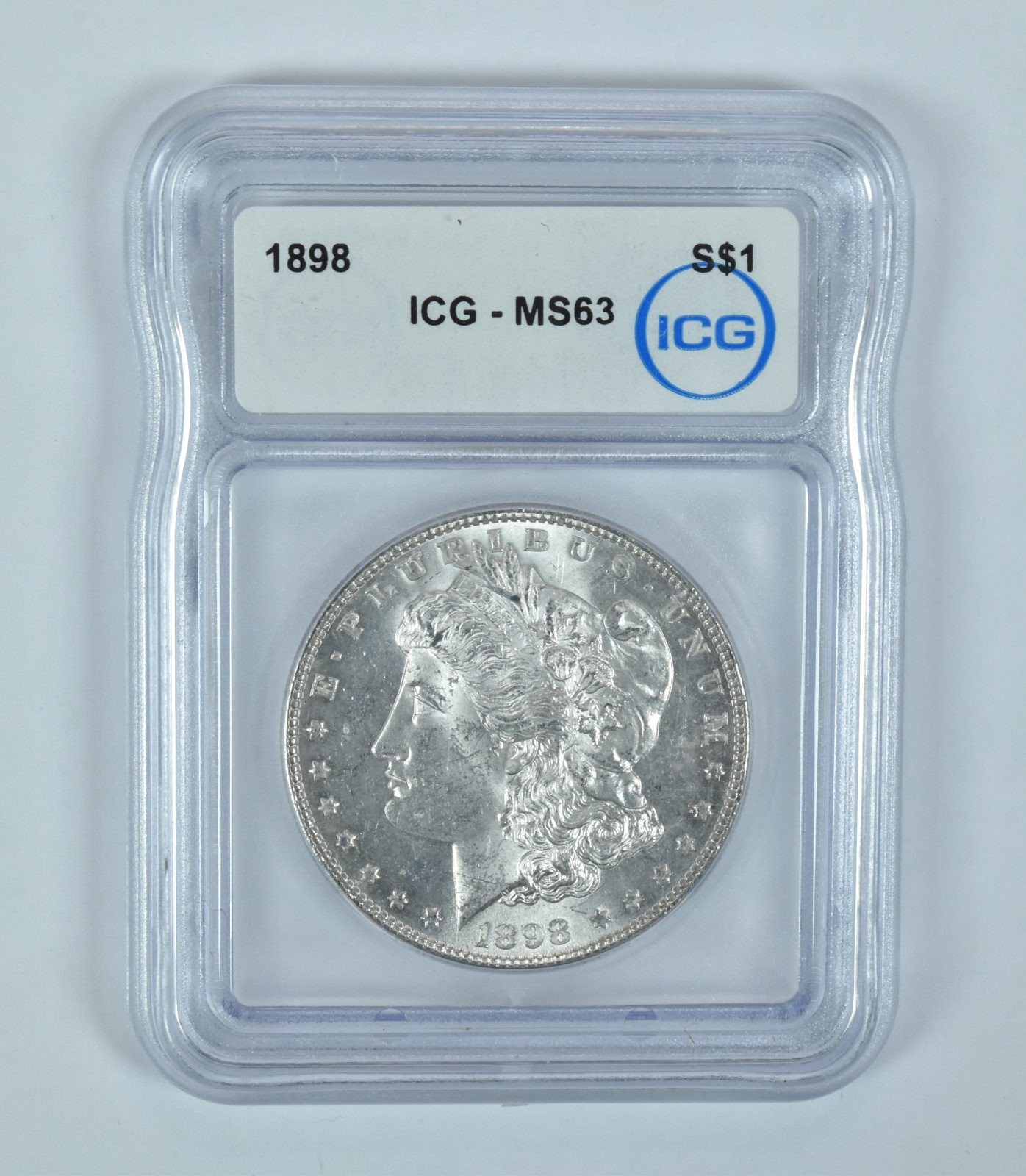 1898 Morgan Silver Dollar MS63 ICG