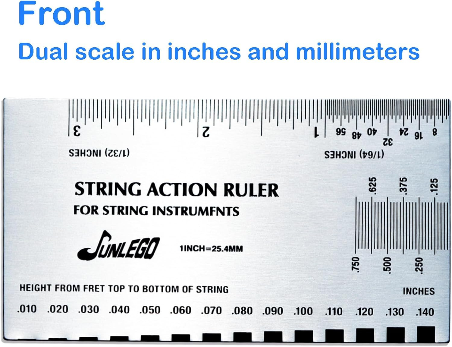 Guitar Action Gauge String Height Ruler Setup Tool