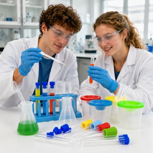 26PCS Science Lab Kit Plastic Lab Science Experiments and Test Tubes Set |