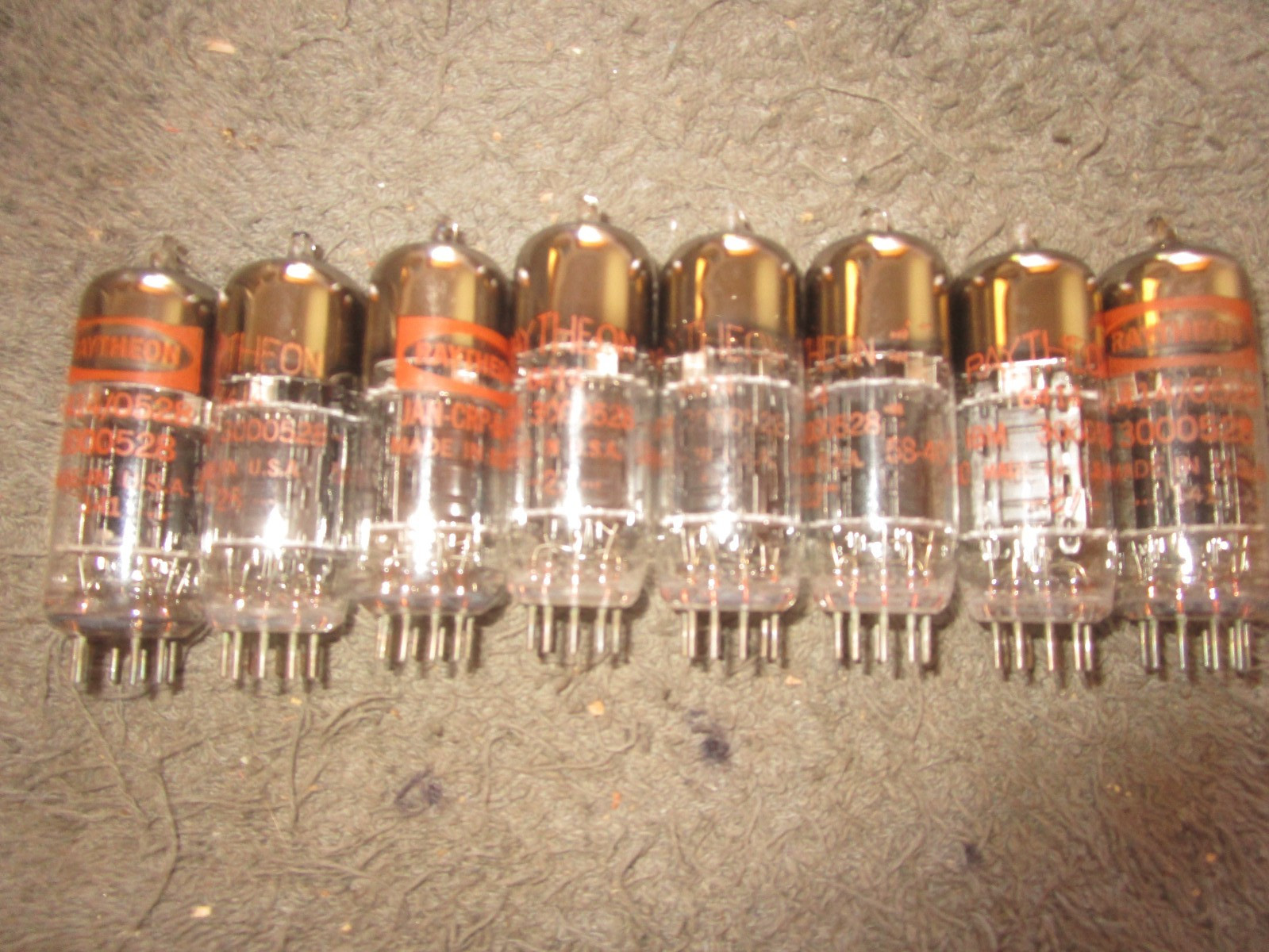 (8) NOS Testing Raytheon Blackplate   6414   Audio Tubes