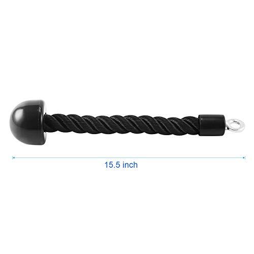 Pull Down Rope Single Grip Tricep Bicep Exercise Attachment for Black 1 pack