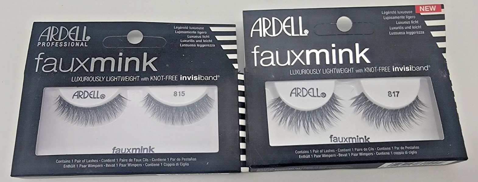 Lot of 2 Ardell Professional Faux Mink 815 & 817 Luxuriously Lightweight