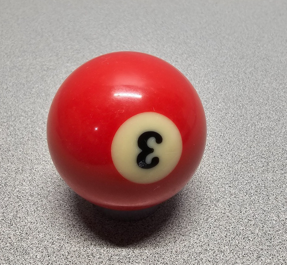 VTG Replacement Billiard Pool Ball 2 1/4" Diameter Standard # 3 Solid Red*