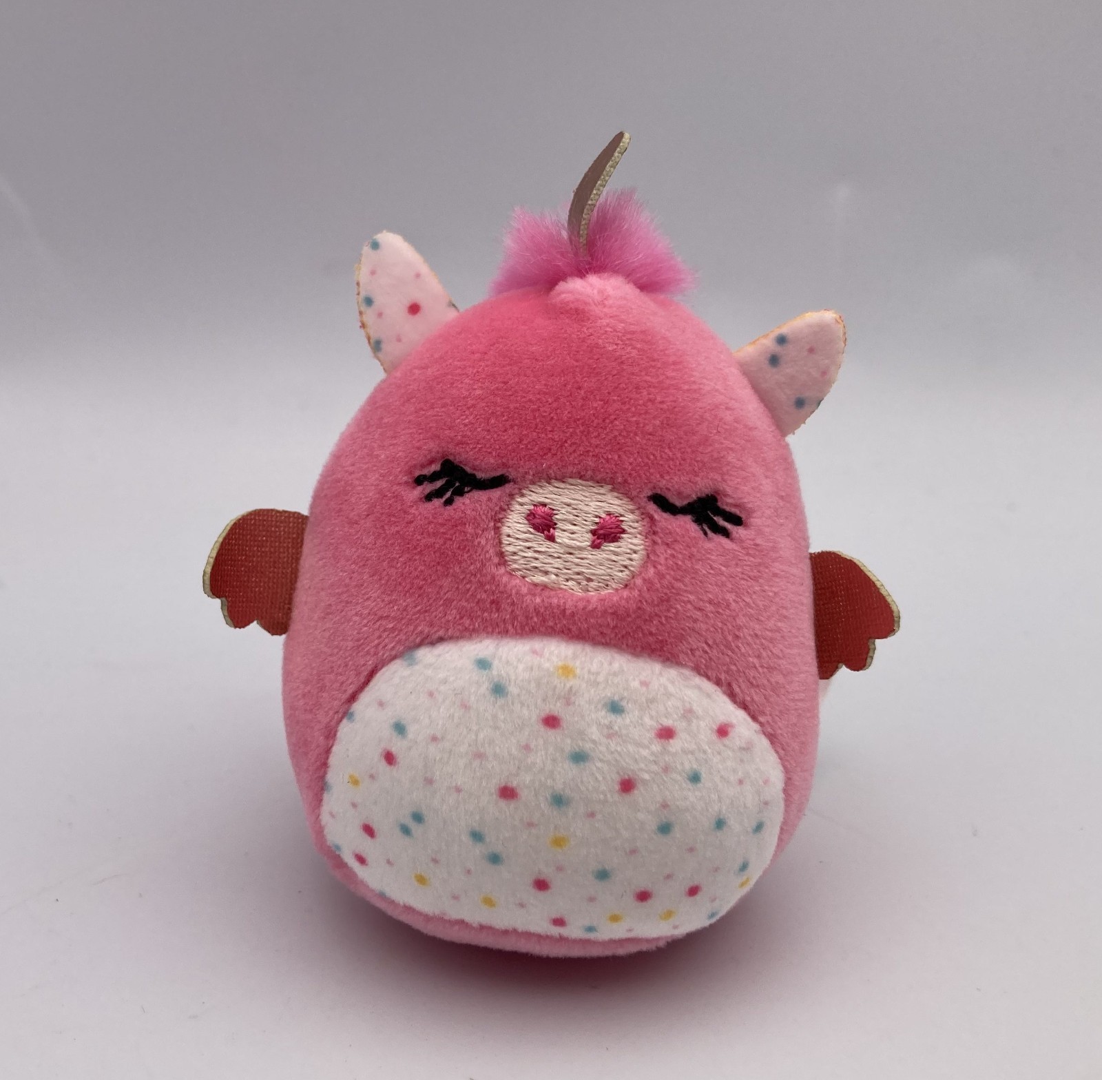Squishmallow Squishville Cute & Colorful 2" Plush Mini ANNALISE ALICORN Pink