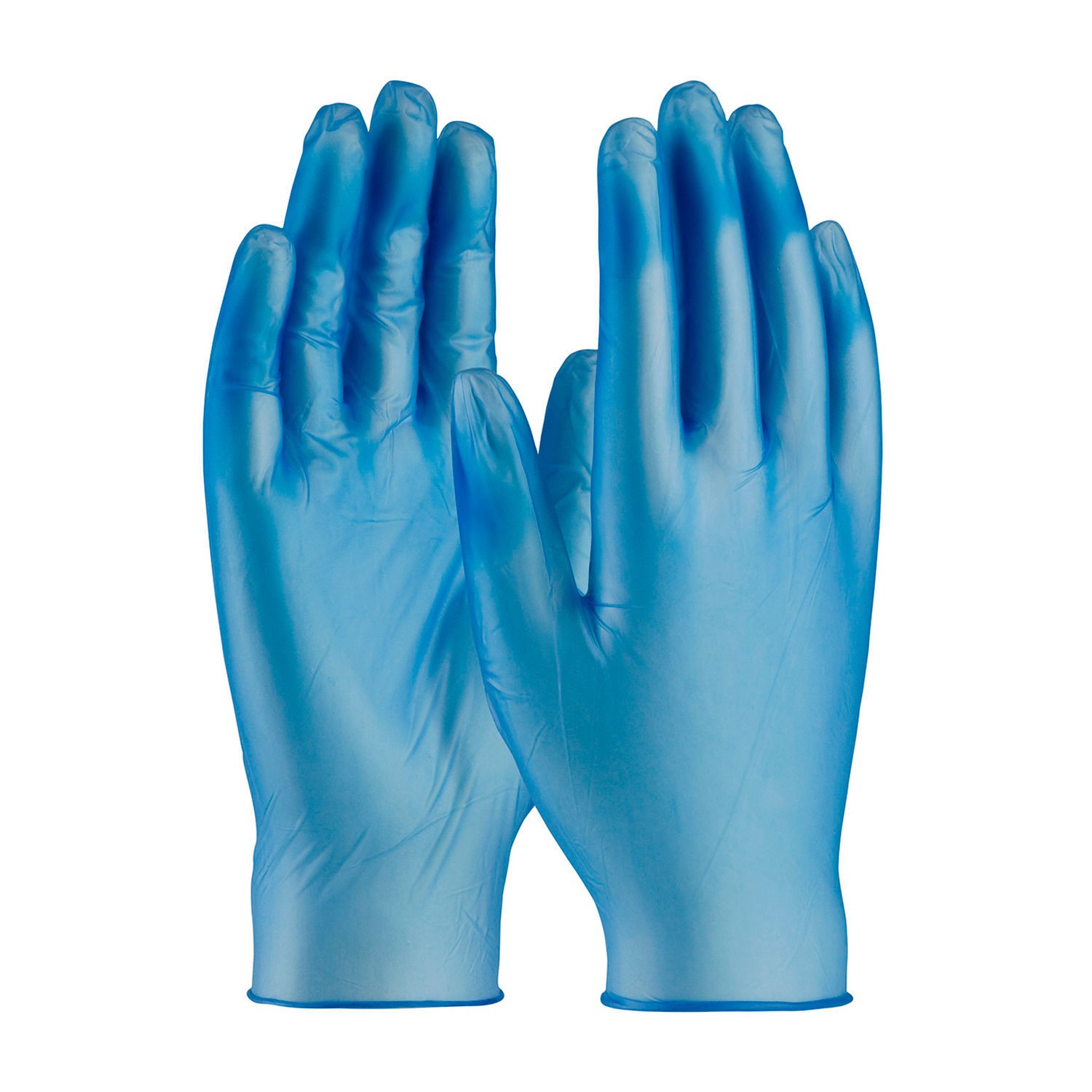 Industrial Grade HD Vinyl Gloves 5 Mil Powder-Free S Blue 100/Box 64-V77BPF/S