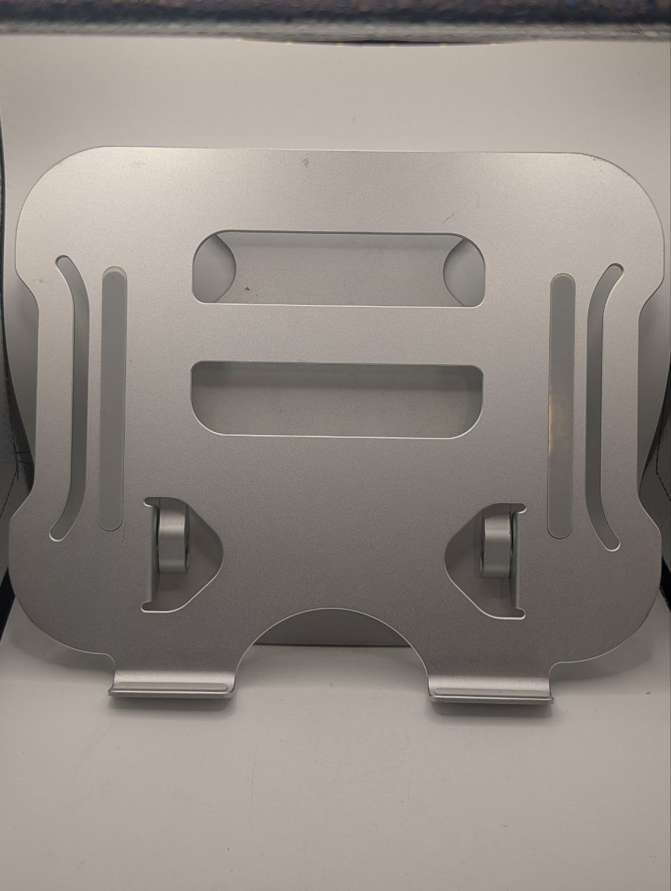 Foldable Aluminum Laptop Stand Riser Ergonomic Portable Ventilated Silver Holder