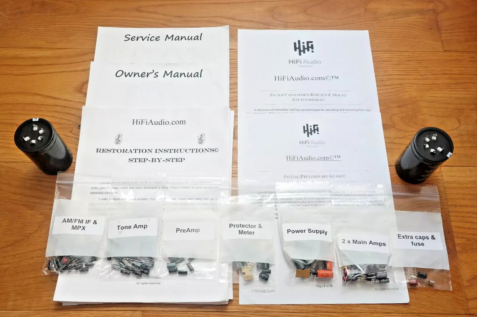 REALISTIC STA-2000D rebuild restoration recap service kit repair capacitor