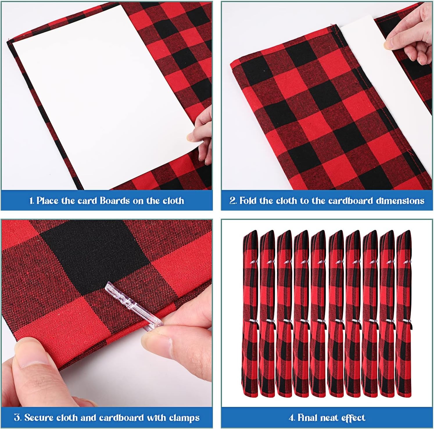 7.5 x 10.5 Inch Comic Book Boards Fabric Backing Board & U Shape Plastic