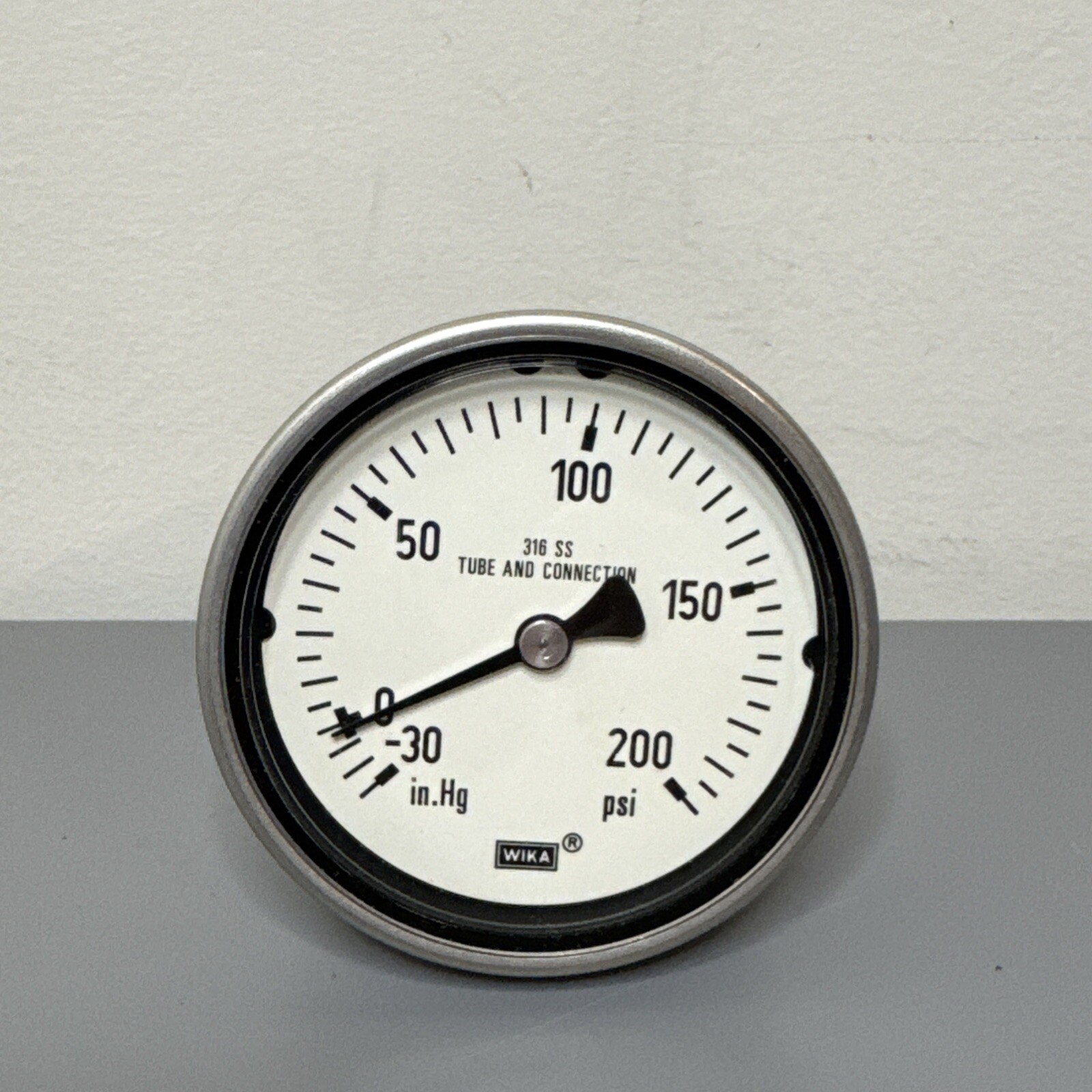 Wika Pressure Gauge - 2.5" Guage -30-200 psi 1/4" Connection