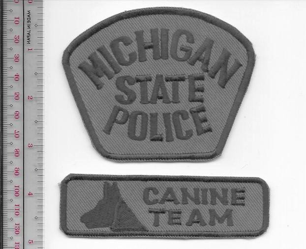K-9 a Police Michigan State Police Department Canine Unit Officer NO TARIFF
