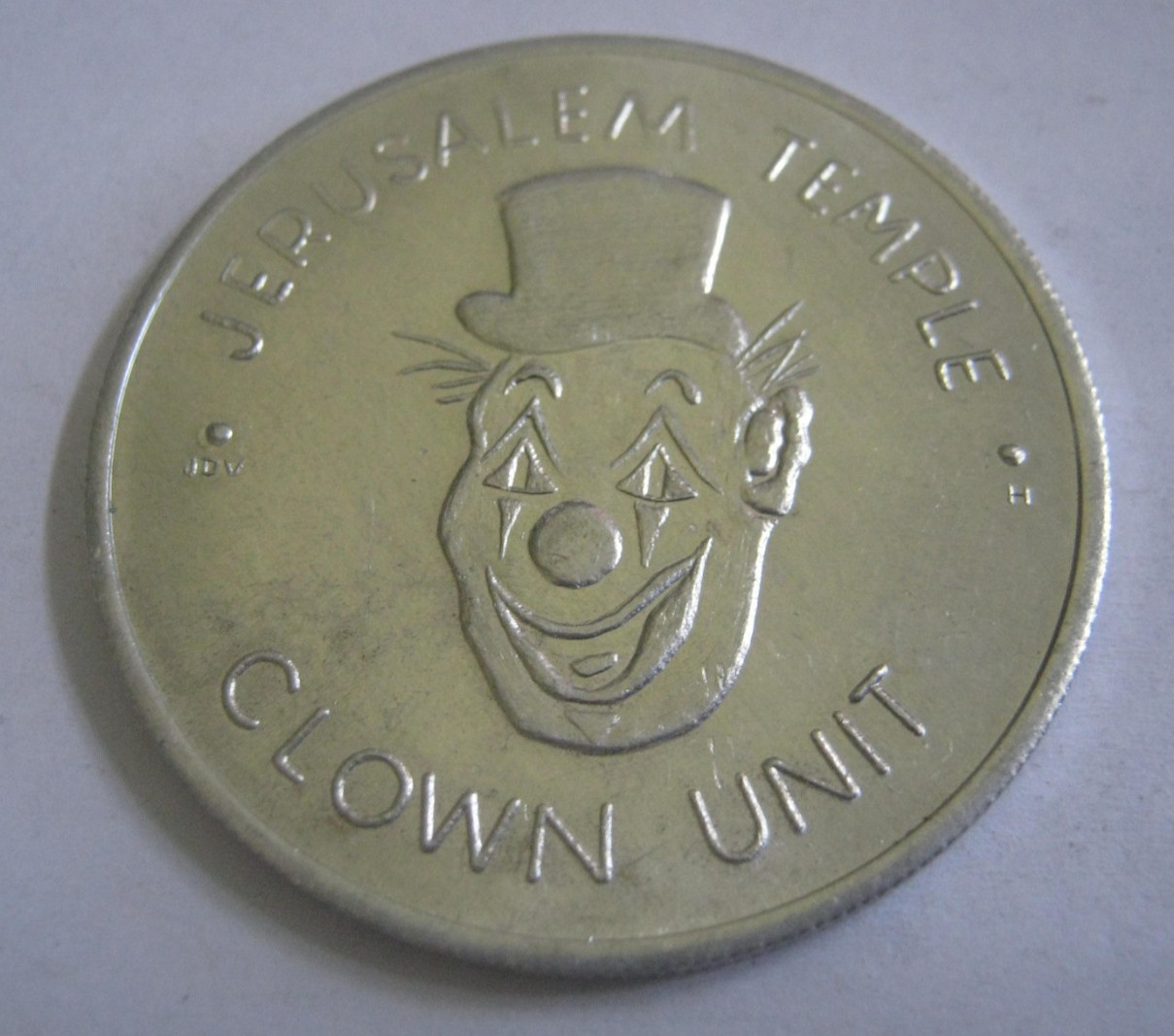 1970 NO Mardi Gras Doubloon, Jerusalem Temple Clown Unit Mabry Pennington (11a)