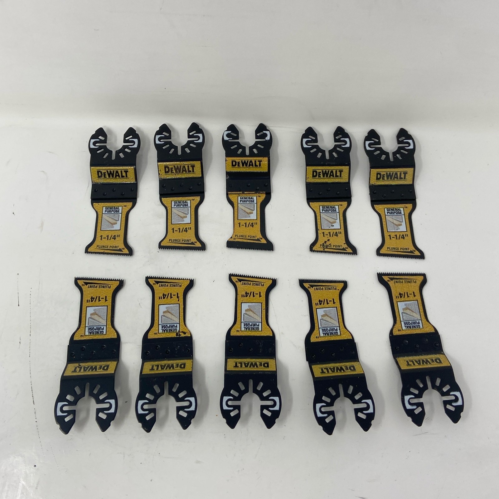 DEWALT 1-1/4 in PlungePoint Oscillating Blades 10-Pack Black/Yellow