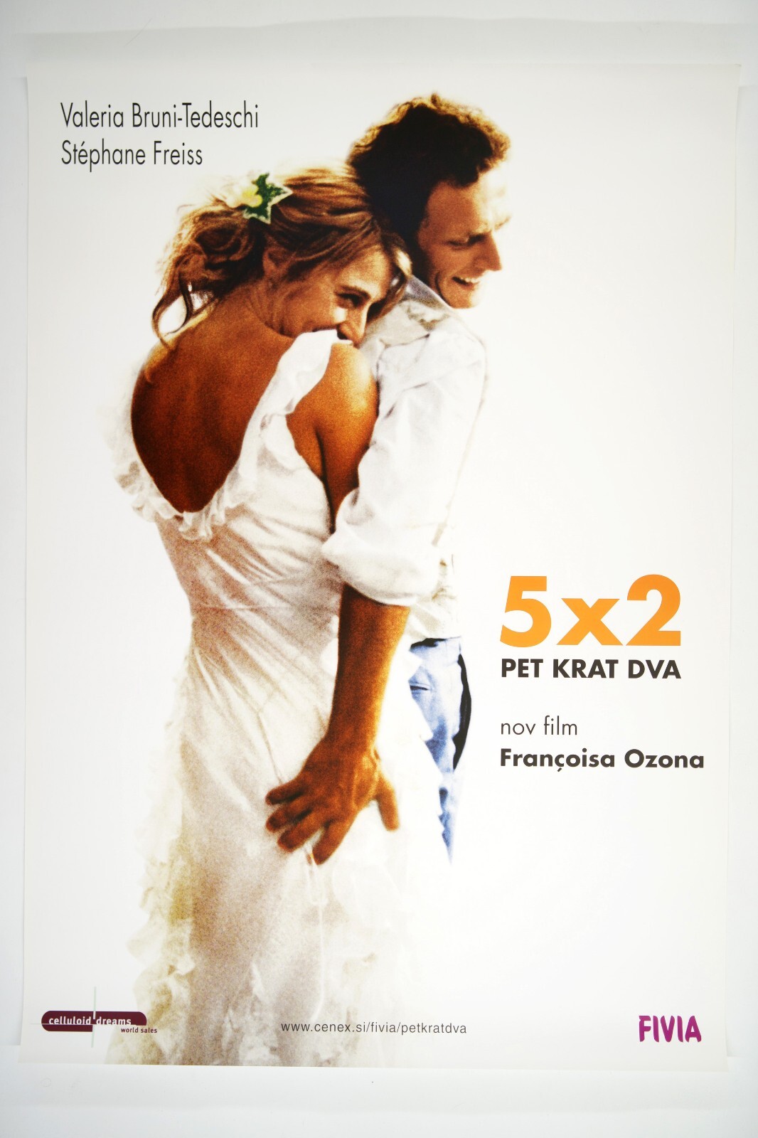 5X2 5 x 2 / FIVE TIMES TWO 26x36 Original NM SLO movie poster 2004 FRANÇOIS OZON