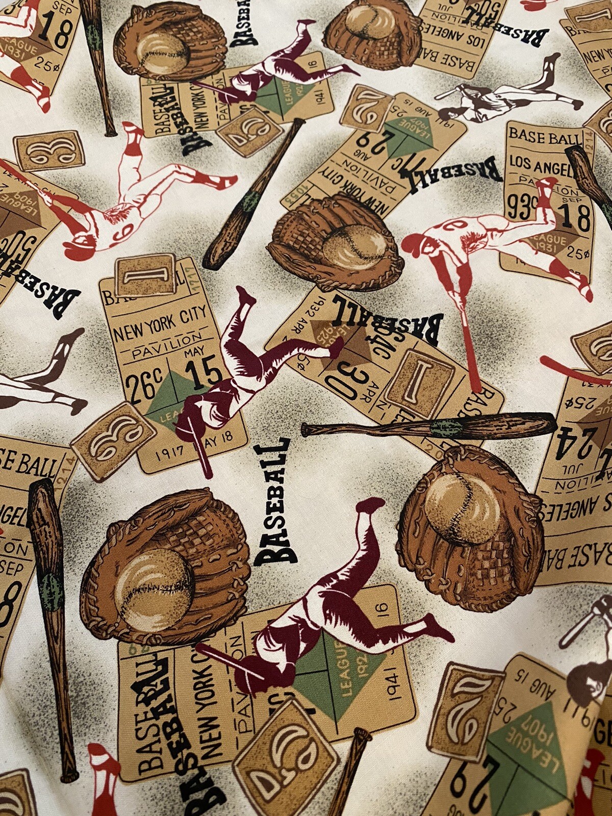 Robert Kaufman Sports Club Baseball Cotton Fabric