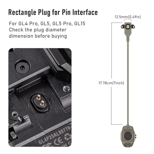GS1 Single-Cable Remote Switch 7’’, Screw-Mounted Remote 7inch Dessert Tan