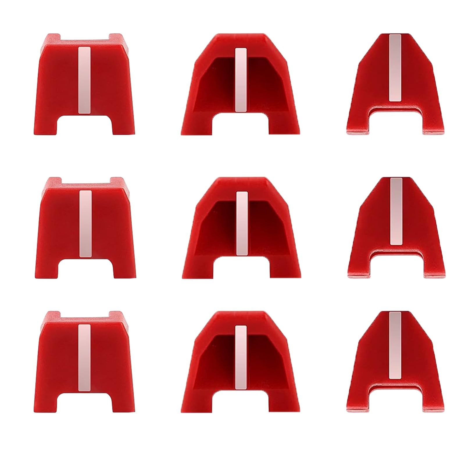 Follde (Set of 9) 42-38-0017 Rubber Nose Cushion No Mar Tip for Milwaukee Red