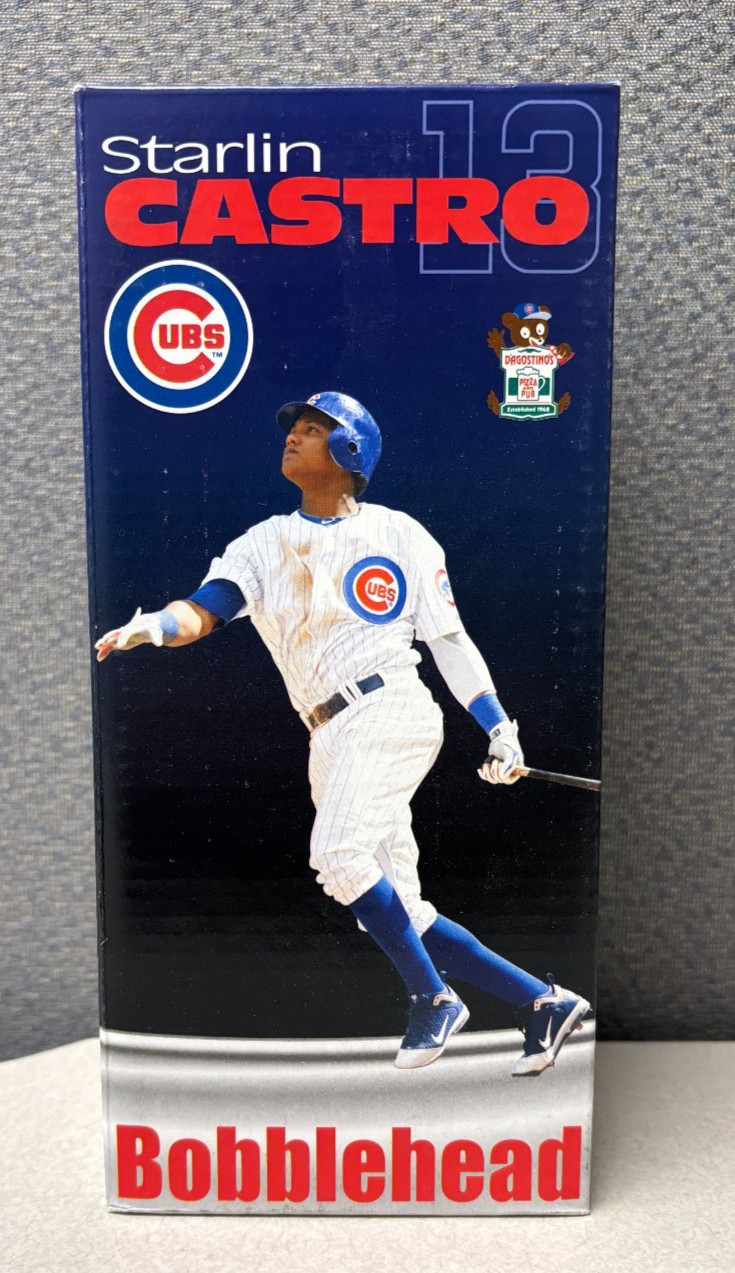 2012 CHICAGO CUBS STARLIN CASTRO BOBBLEHEAD D'AGOSTINO'S SGA 8-13-12 NIB
