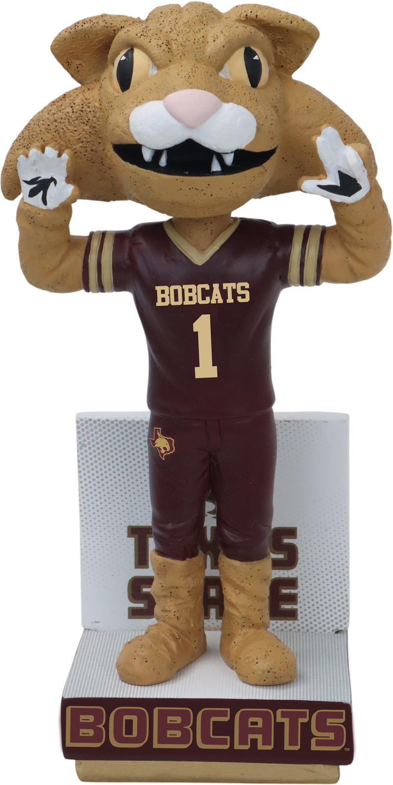 Boko the Bobcat Texas State Bobcats Mascot Bobblehead NCAA College