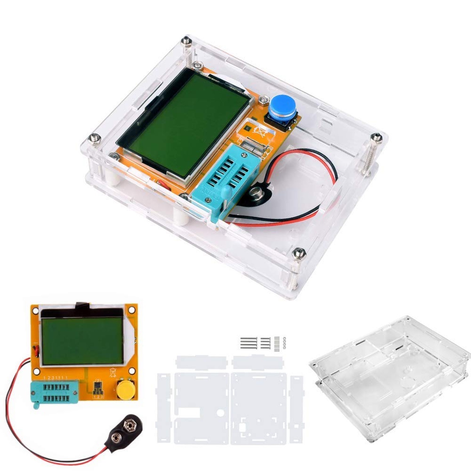 Multifunction Meter DIY kit, ACEIRMC Mega 328 Graphic Transistor Tester, NPN ...