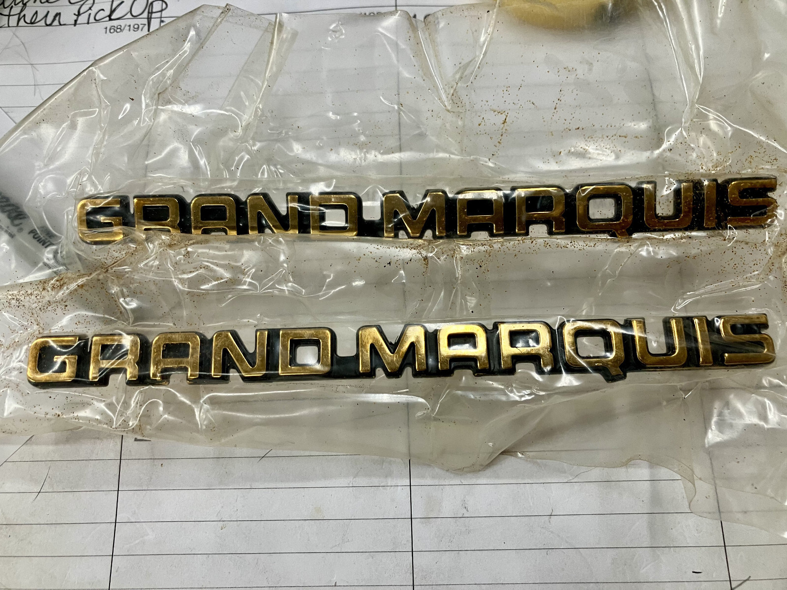 Ford Mercury Grand Marquis Nameplates 24K Gold Plated