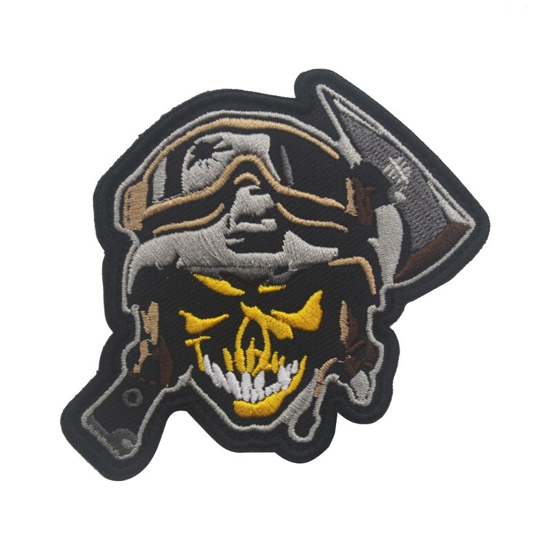 Head Hunter Australia Skull Tactical Army Embroidered Hook & Loop Patch Badge