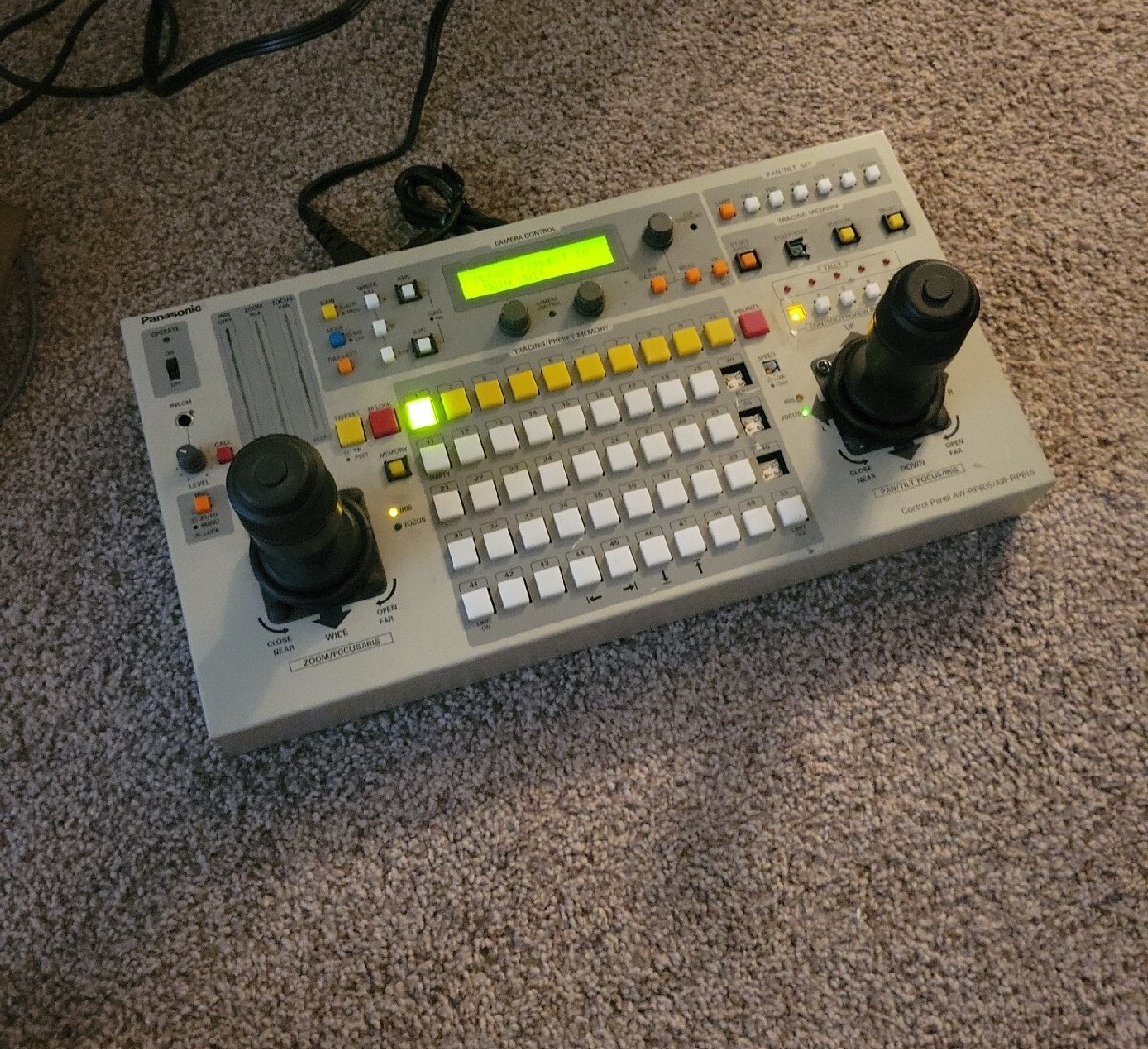 Panasonic AW-RP605A/AW-RP615A Multi-Function Camera Controller Panel TURNS ON