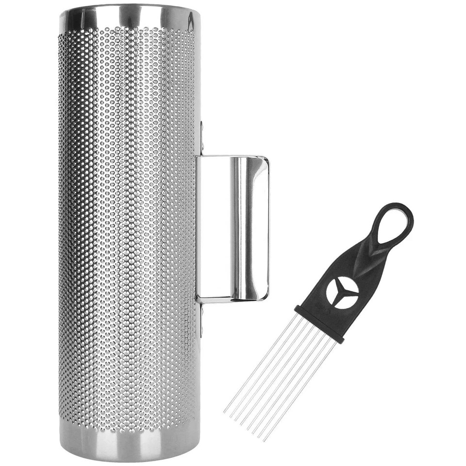 12" x 4" Metal Guiro Instrument with Scraper, Stainless Steel Guiro Shaker, S...