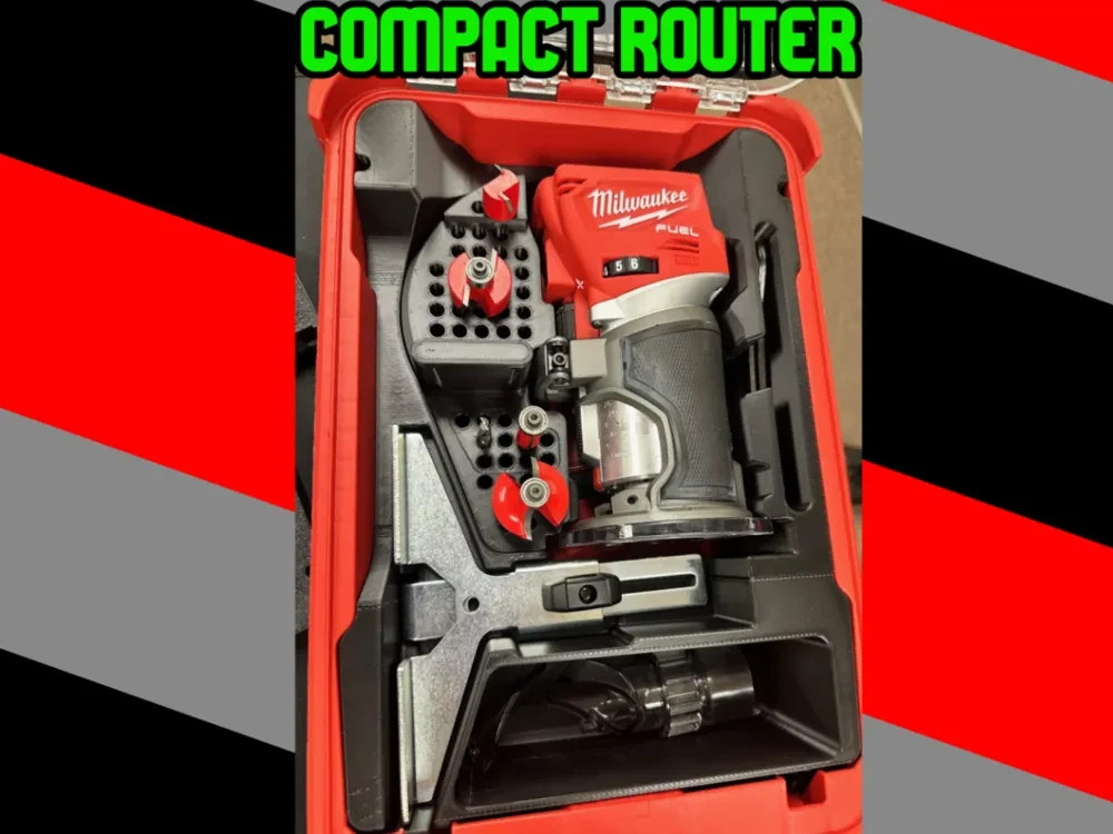 Milwaukee Compact Router Packout Insert- ABS Printed INSERT ONLY
