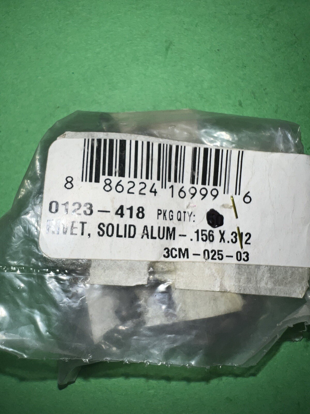 Arctic Cat OEM Aluminum Solid Rivet 0123-418 (pack Of 32) New