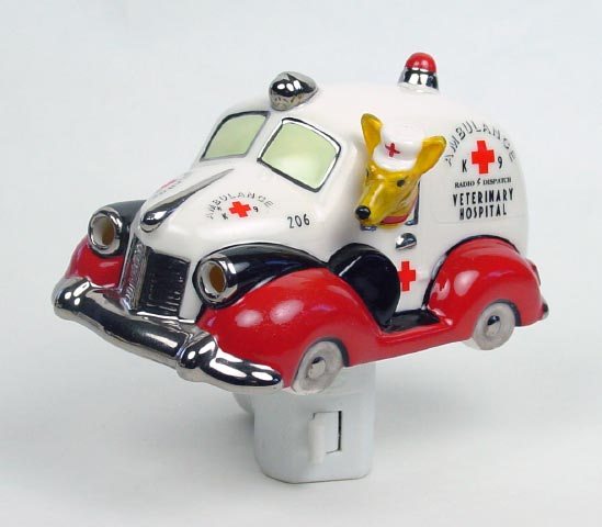 K9 Ambulance Paramedic EMT Panel Truck 3D Night Light Terrier On/Off Swivel Plug