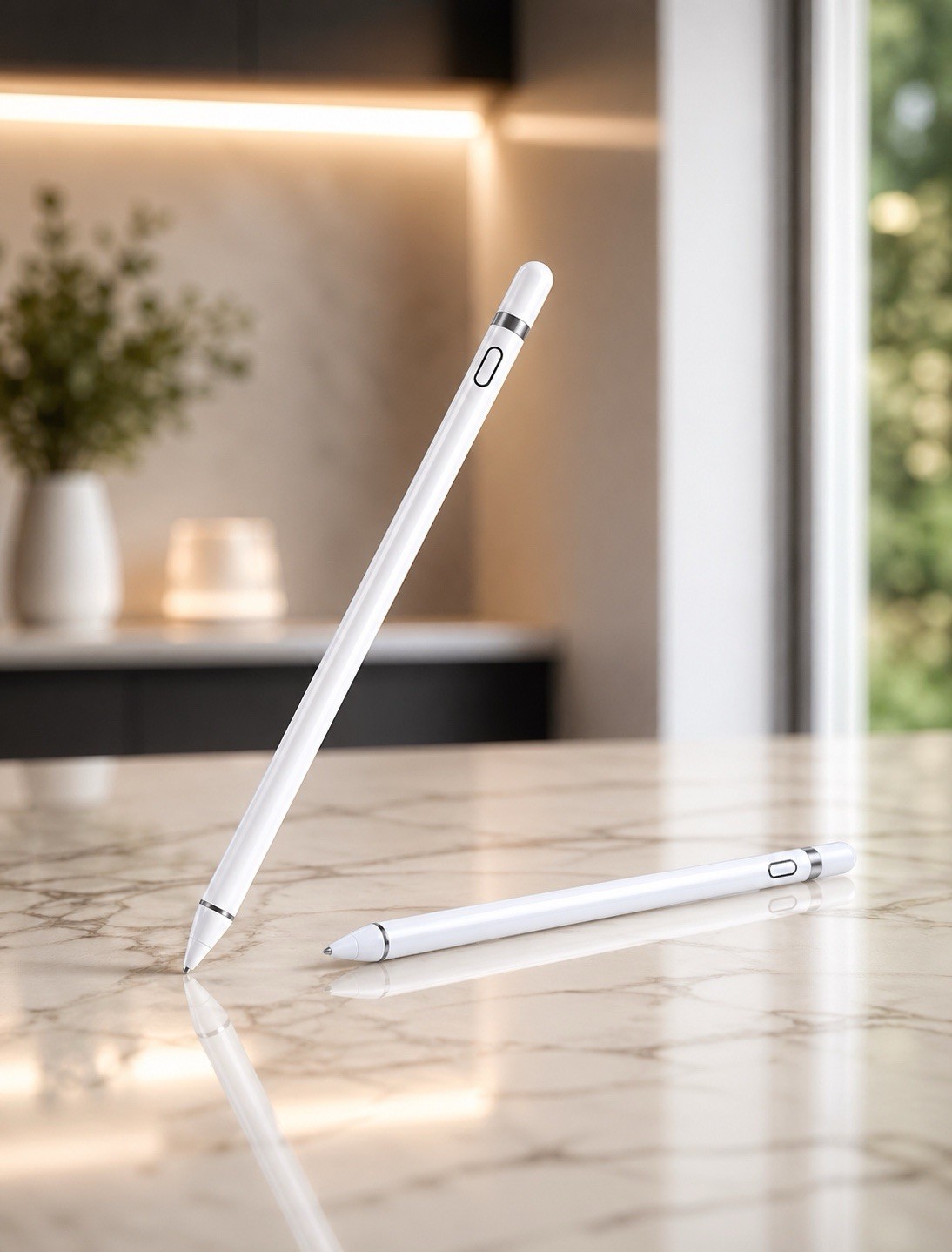 Targus White Stylus Pen Battery Powered Rechargeable with Power Saving Mode