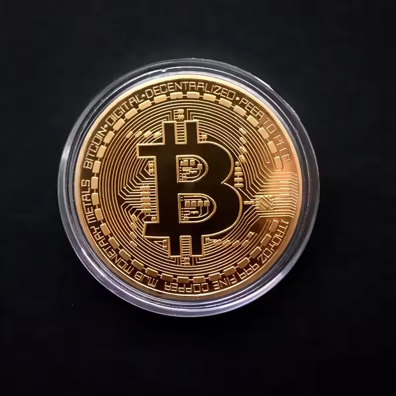 Silver Plated Bitcoin Coin Collectible – Physical Commemorative BTC Token Gift
