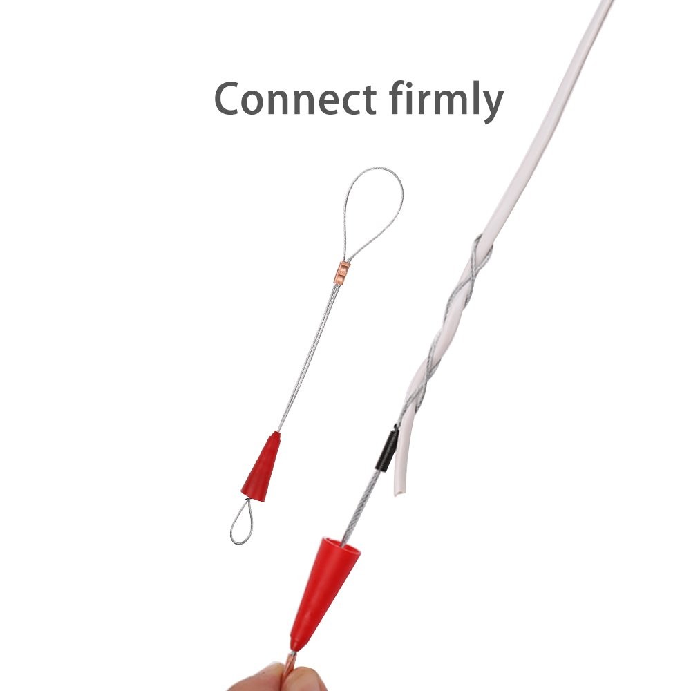 Fish Tape Wire Puller Through Wall Threader Fastener Steel Rope 49FT 15m