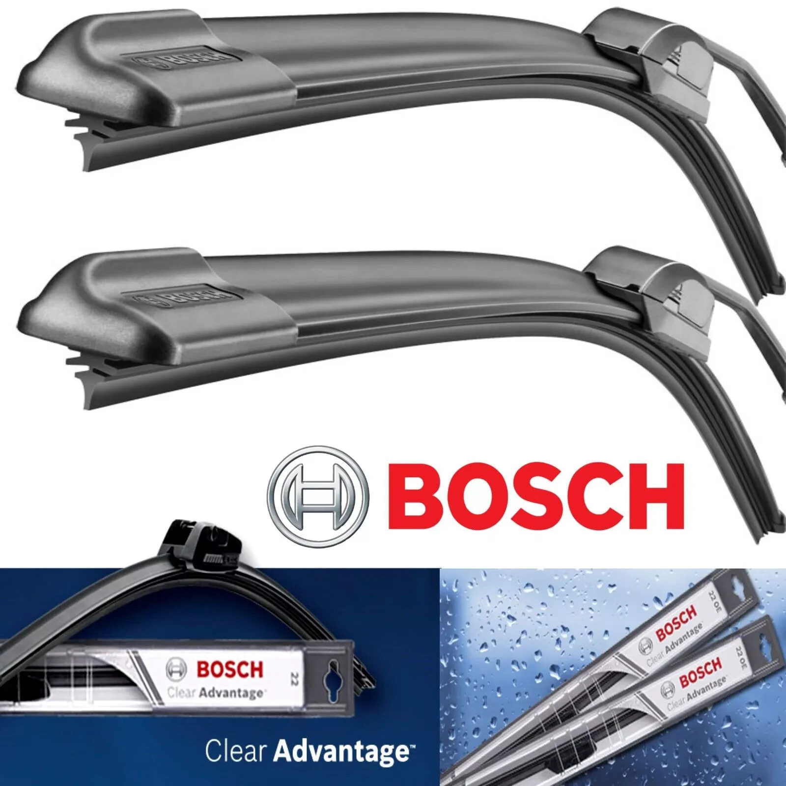Set of 2 BOSCH Clear Advantage Wiper Blade  Front Left+Right 26" & 20"