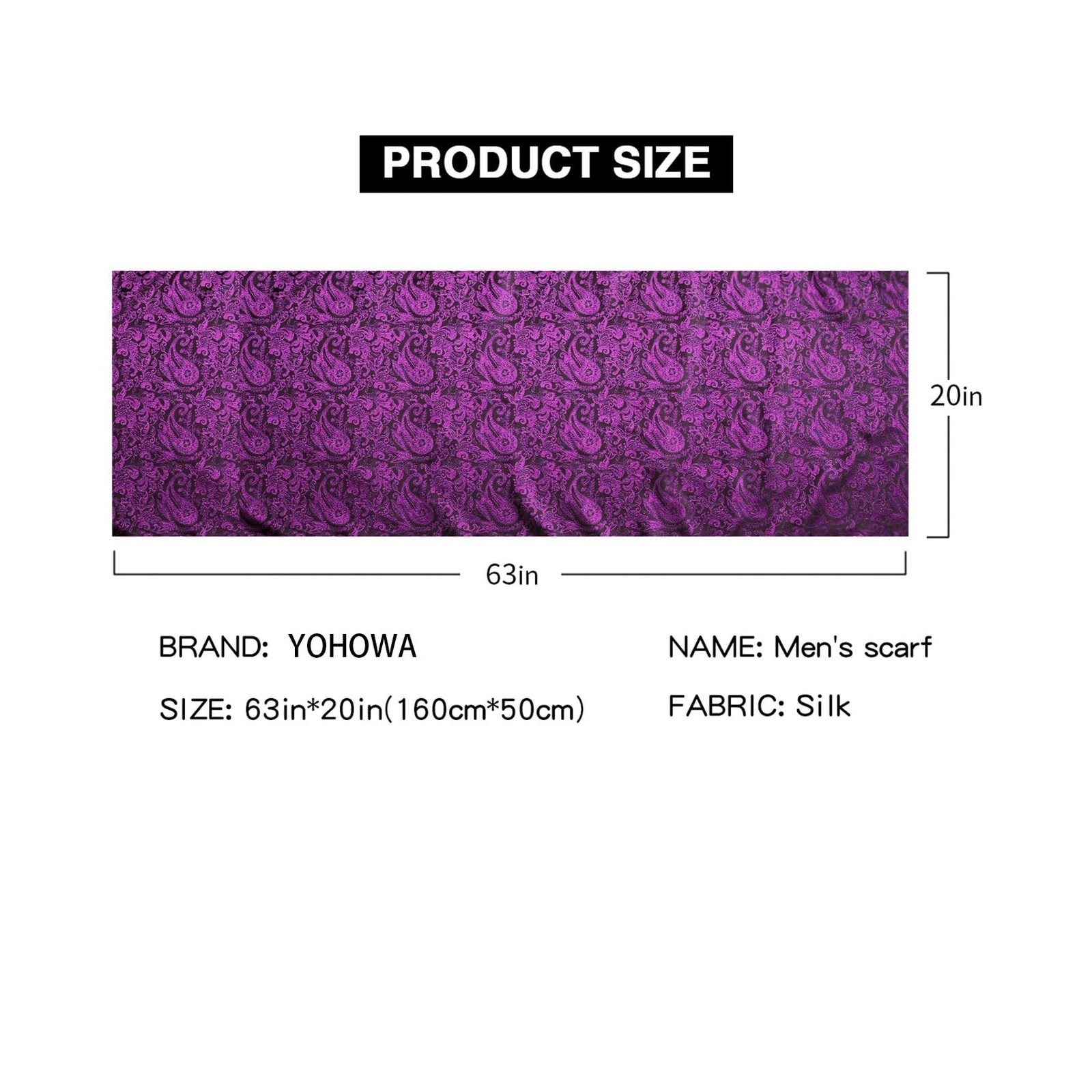 Gold Scarf for Men Paisley Silk Lightweight Feeling Soft Scarves Neckerchief ...
